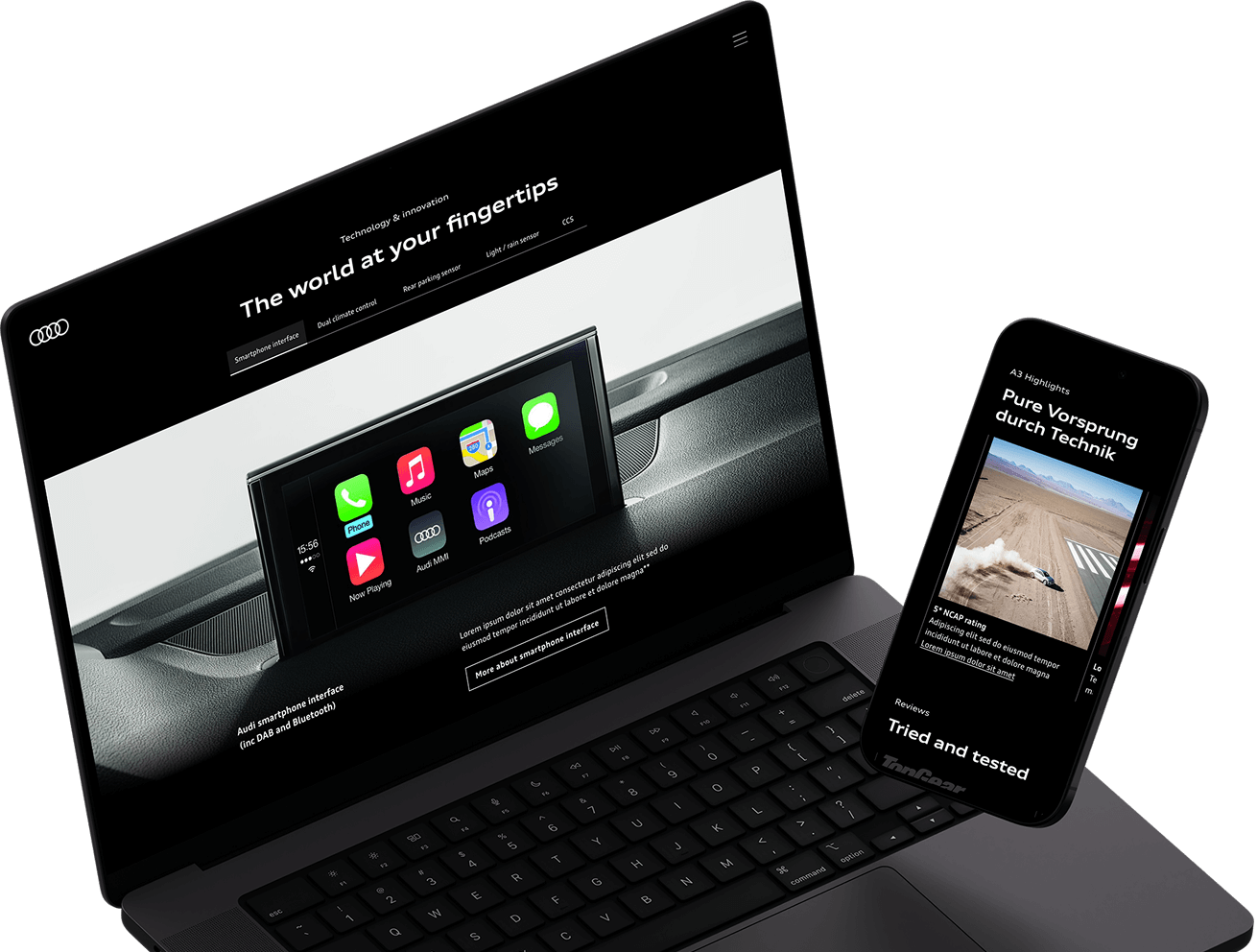 Audi product interface