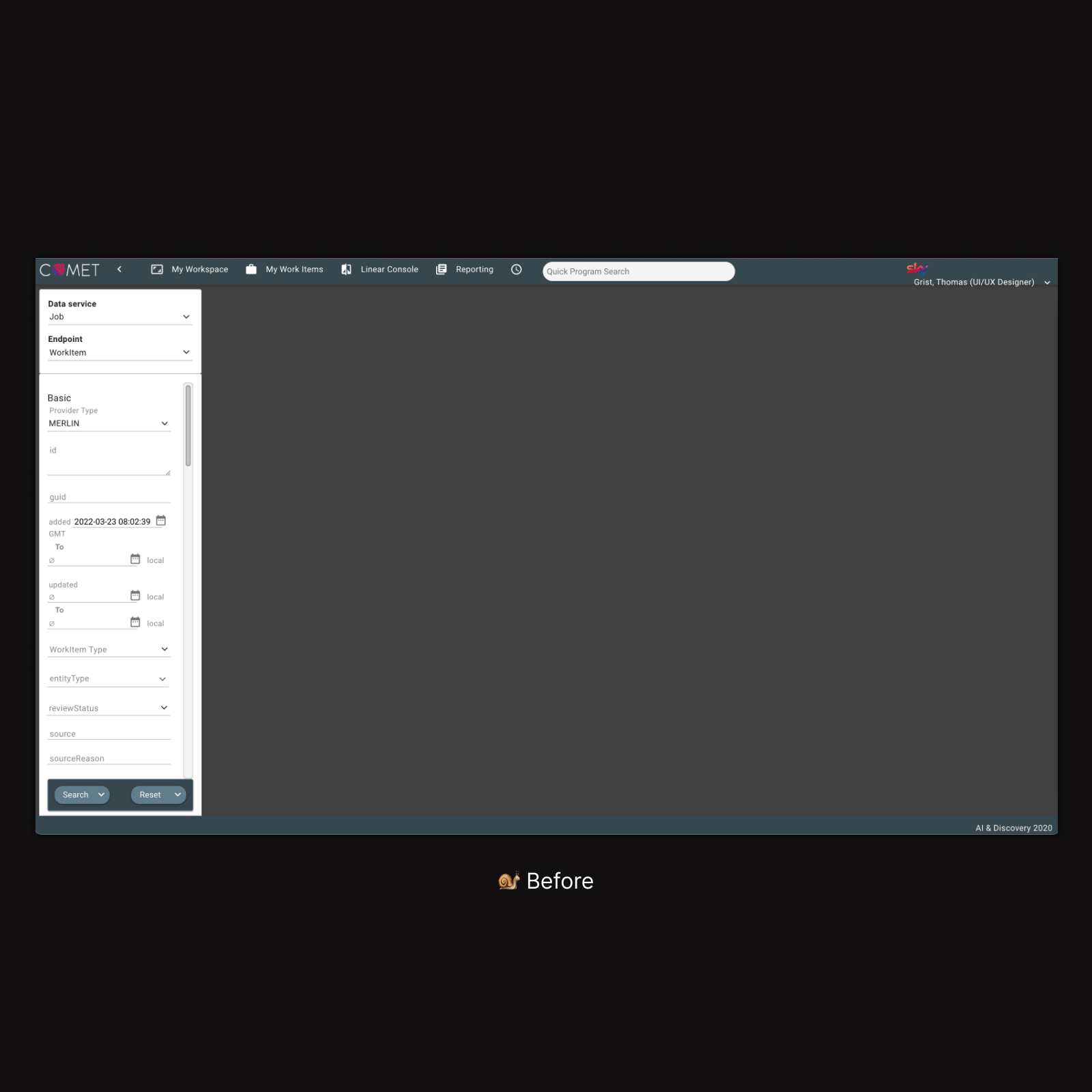 Sky & Comcast metadata editing interface before Work Queue feature